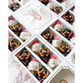 6pcs Christmas Theme: Santa Claus & Rudolph Chocolate Strawberries Gift Box